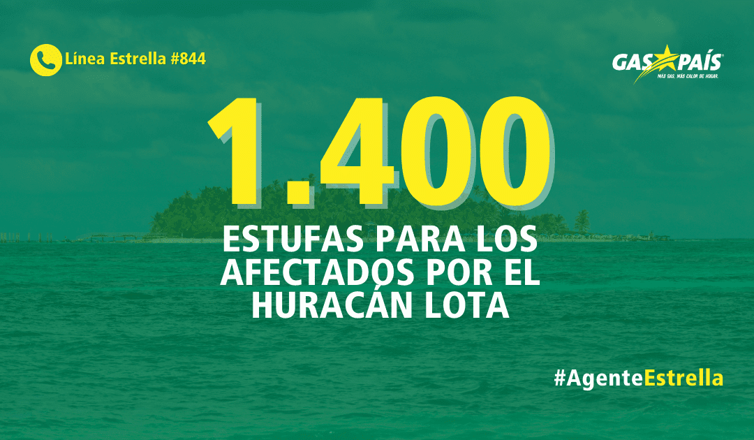 DONACIÓN DE 1400 ESTUFAS PARA LOS AFECTADOS POR EL HURACÁN LOTA